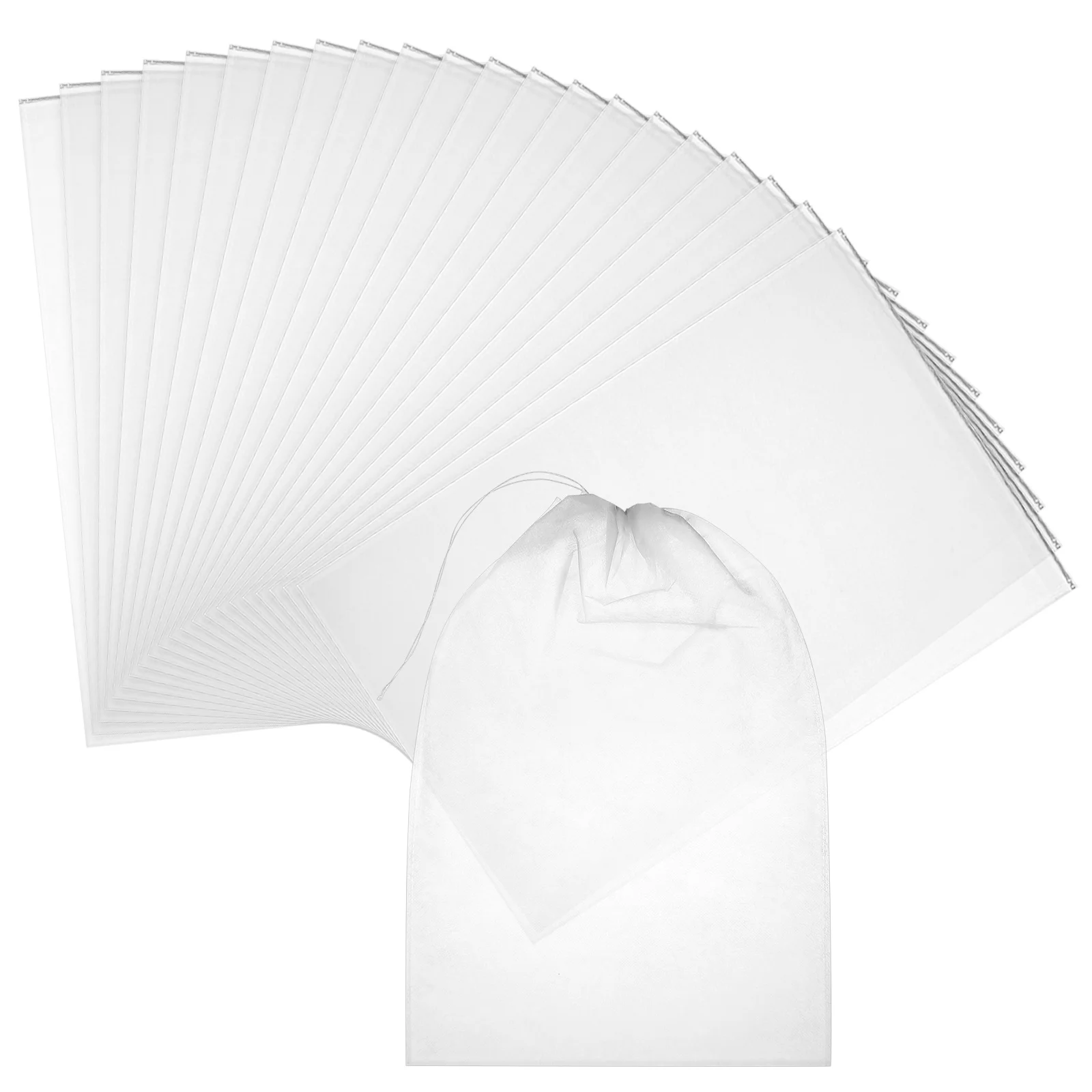 

100 Pcs Non-woven Storage Bag Bags Drawstring Pouch Fabric Dust Dustproof Tote Cloth for Shoes