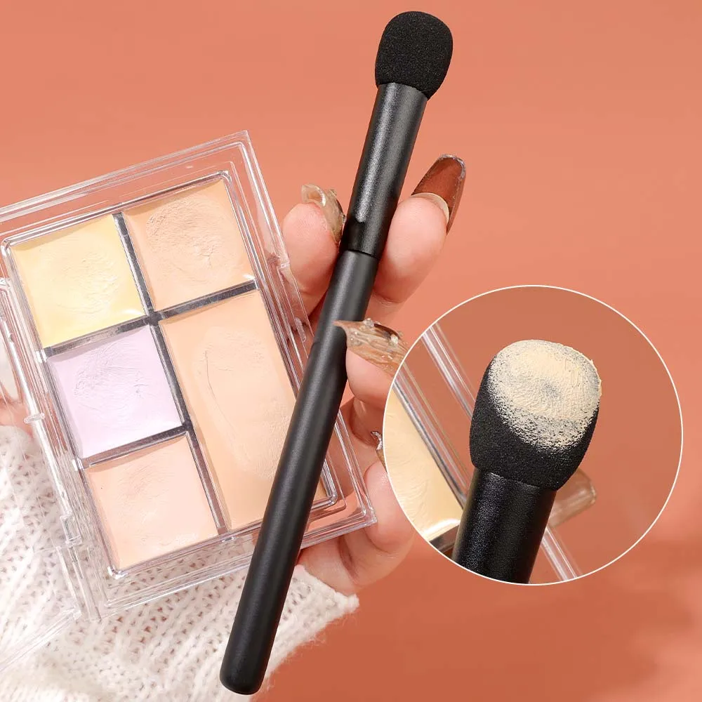 Soft Sponge Concealer Brushes Double-sided Microphone Design Cover Blemishes for Blending Makeup Face Contouring Makeup Brushes