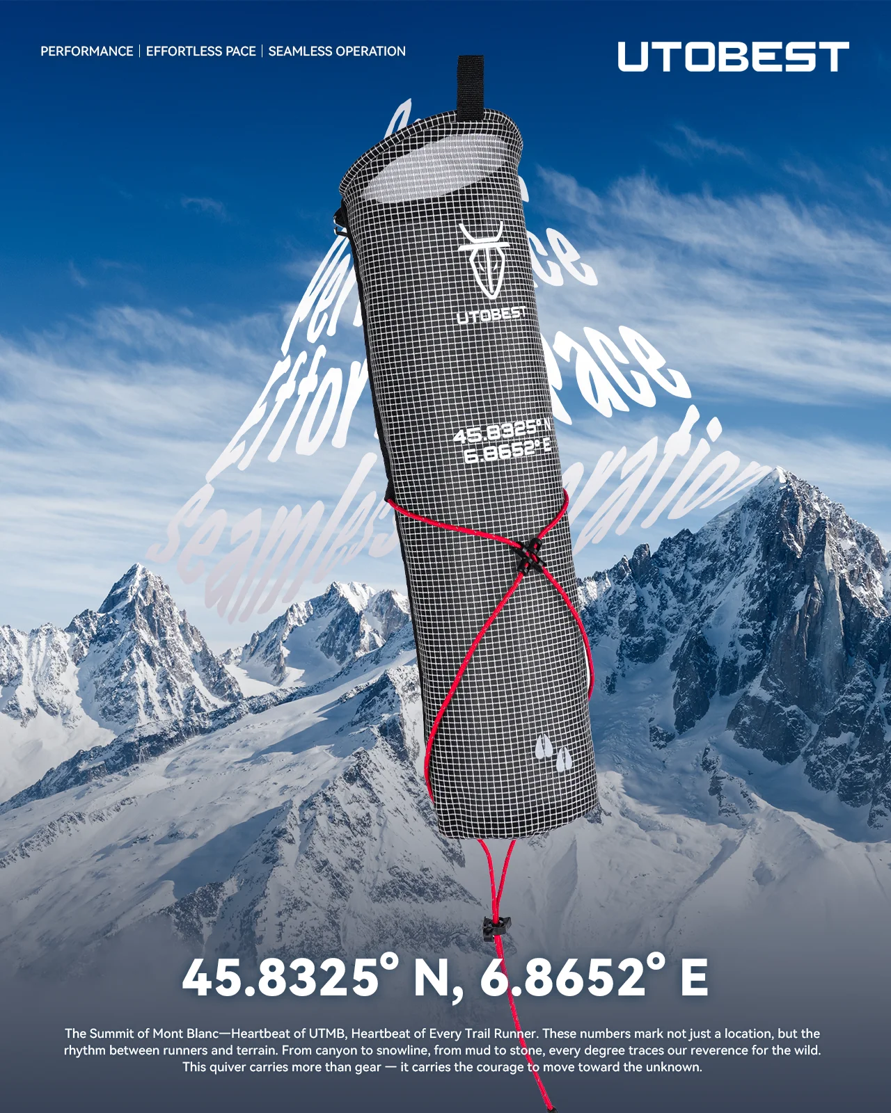 UTOBEST UTR003 Trekkingstöcke-Tasche Dyneema Wanderstöcke-Aufbewahrungstasche Wanderstockhalter für Outdoor-Reisen Wandern Klettern – Detail 1