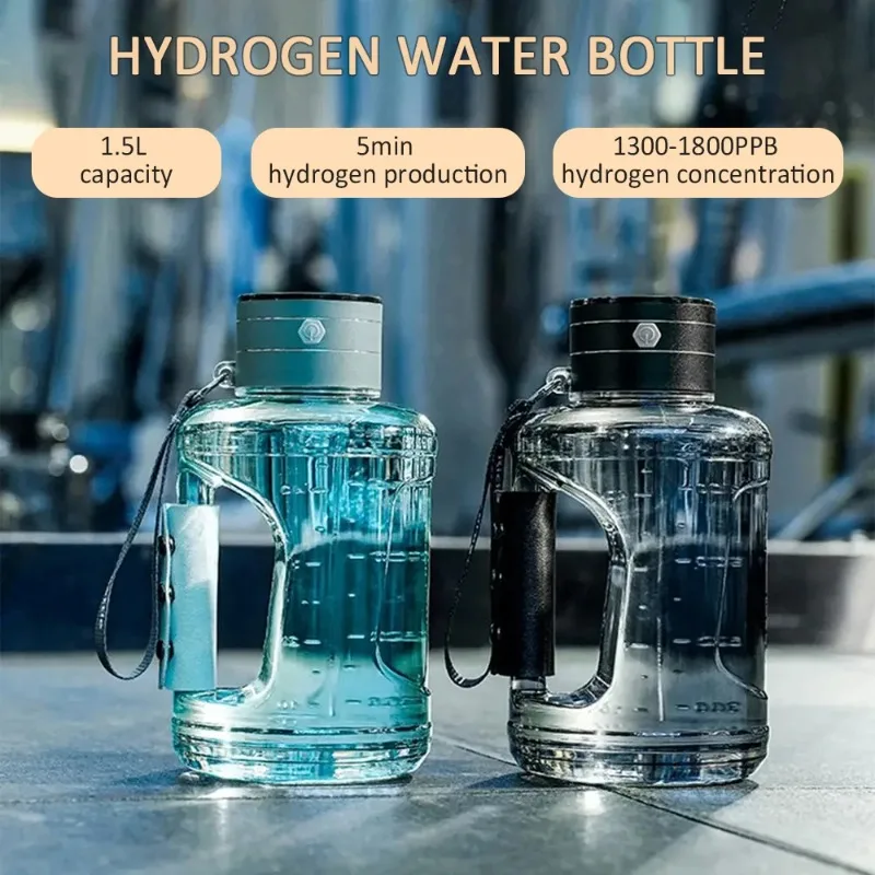 

1.5L Hydrogen Water Bottle Hydrogen Rich Portable Sports Bottle Rich Molecular Hydrogen Water Generator Water Filter
