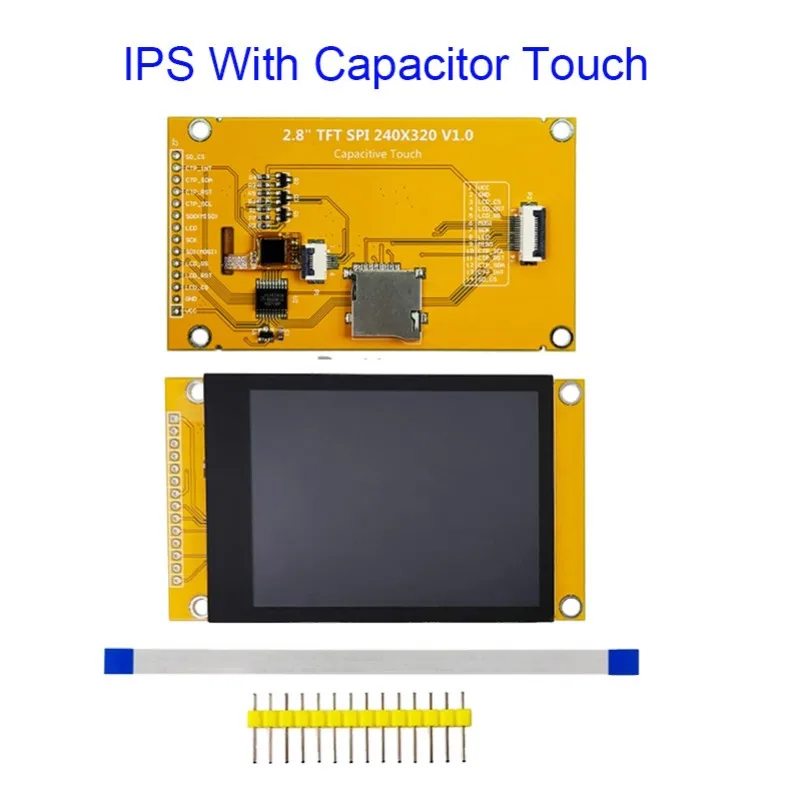 2.8 بوصة 240x320 TFT وحدة LCD SPI MCU ILI9341 IC Interfact 8p 11p 14p 34p IPS اختياري