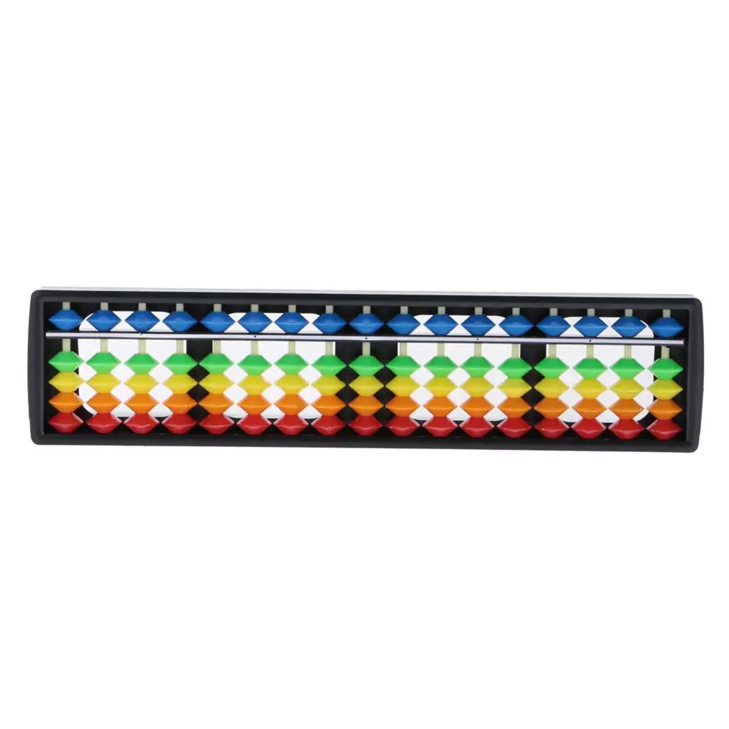 Multicolor 17 Rods Plastic Portable Abacus Arithmetic Tool Mathematics Toy