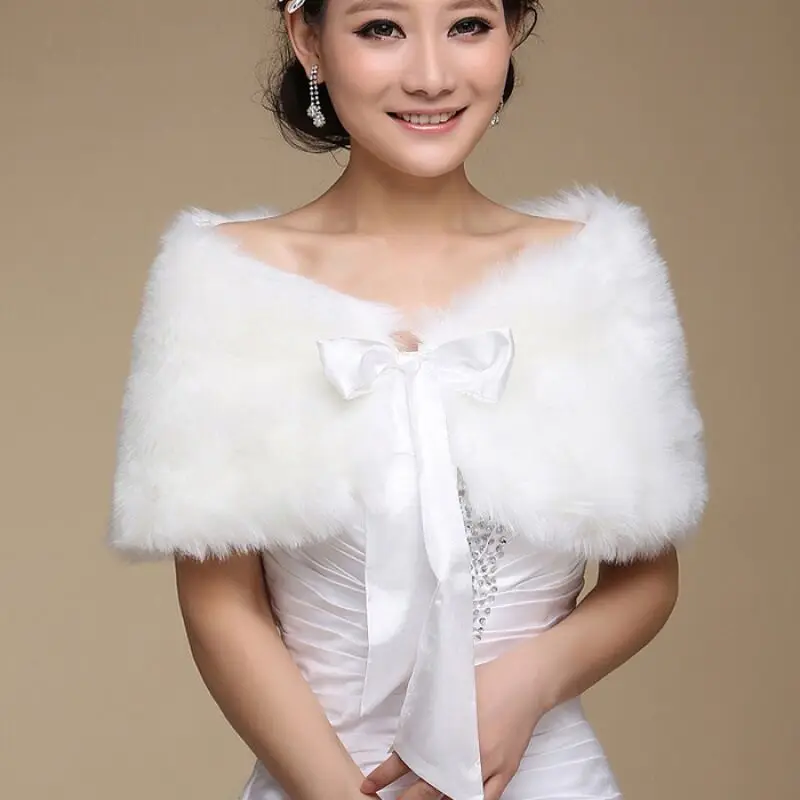 

Меховая шаль, свадебная накидка для торжественного платья, Cheongsam, верхняя одежда для женатых, свадебная накидка, осенне-зимняя куртка, болеро