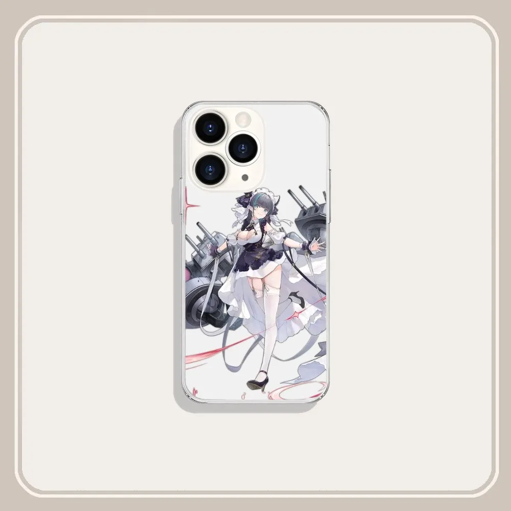 Game Azur Lane cheshire Phone Case Transparent For iPhone 15 13 14 12 11 Pro Plus MAX iPhone13 14 Mini