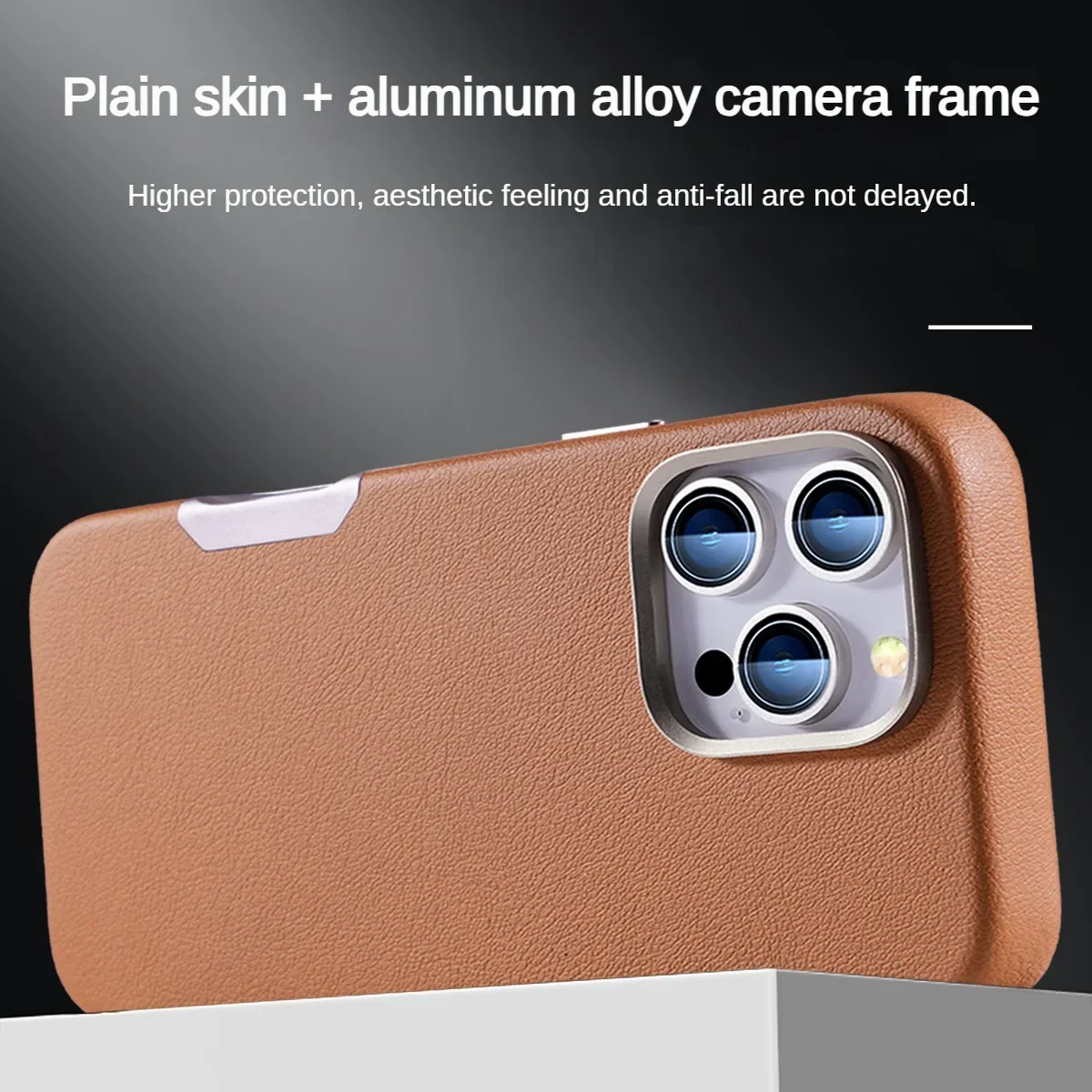 

Кожаный чехол с магнитной беспроводной зарядкой, твердый переплет, независимое выдолбленное отверстие для кнопки камеры, iPhone 16 Pro Max, 16 Plus