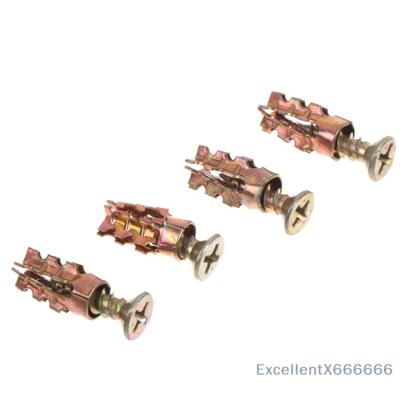 Durable Short Expansion Screws Set 30/50/100Pcs Fix Stripped Cabinet Hinge Thread for Home Door Furniture Repair Hardware
