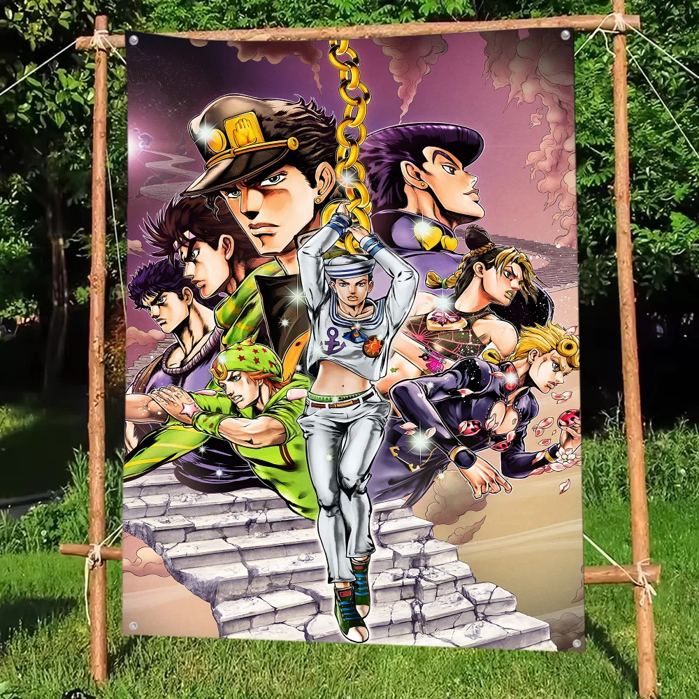 Anime JoJo's Bizarre AdventureS Flag DIY Flag For Family Group Party Living Room Home Dorm Decor Wall Art Decor Banner