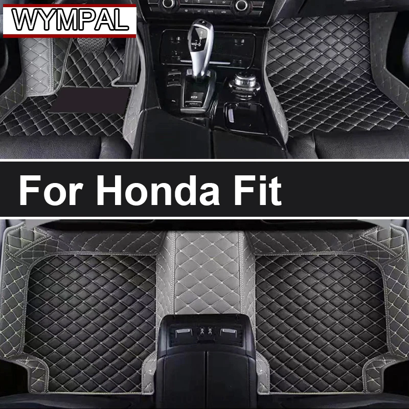 

Carpets Car Floor Mats For Honda Fit Jazz 2007 2006 2005 2004 Auto Interior Styling Protect Waterproof Leather Rugs Decoration