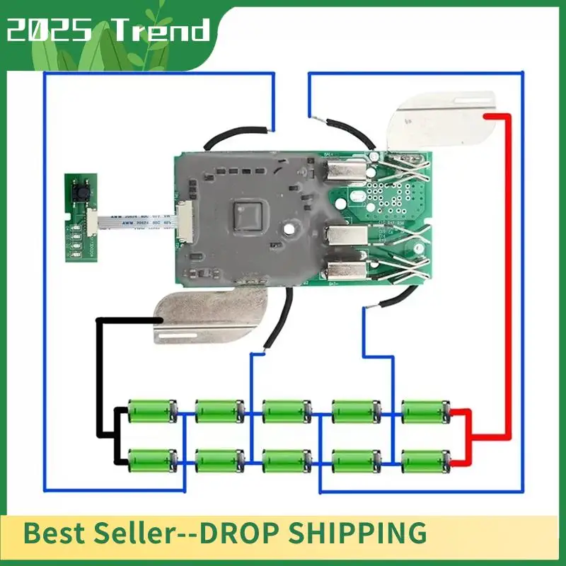 

AD33 HOT Li- Battery Plastic Case 21700 Li- Battery Case Withpcb Protection Circuit Board 10 Hole 21700 Li- Battery Pla