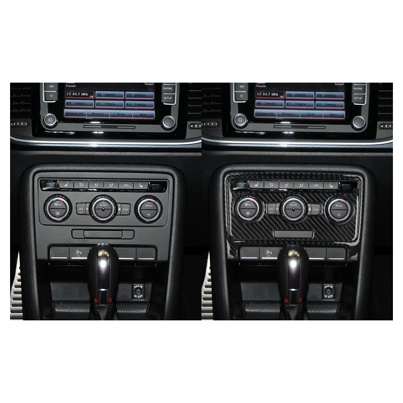 

For 12-19Volkswagen Beetle Carbon Fiber Air Conditioner CD Panel Decoration Sticker Automotive Interior Modification Accessories