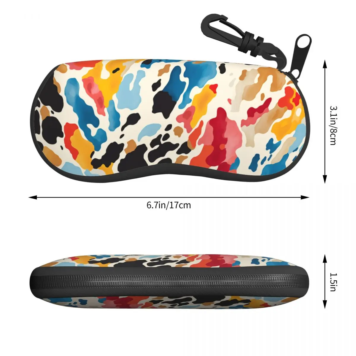 Cow Pattern Shell Eyeglasses Protector Cases Cute Sunglass Case Glasses Bag