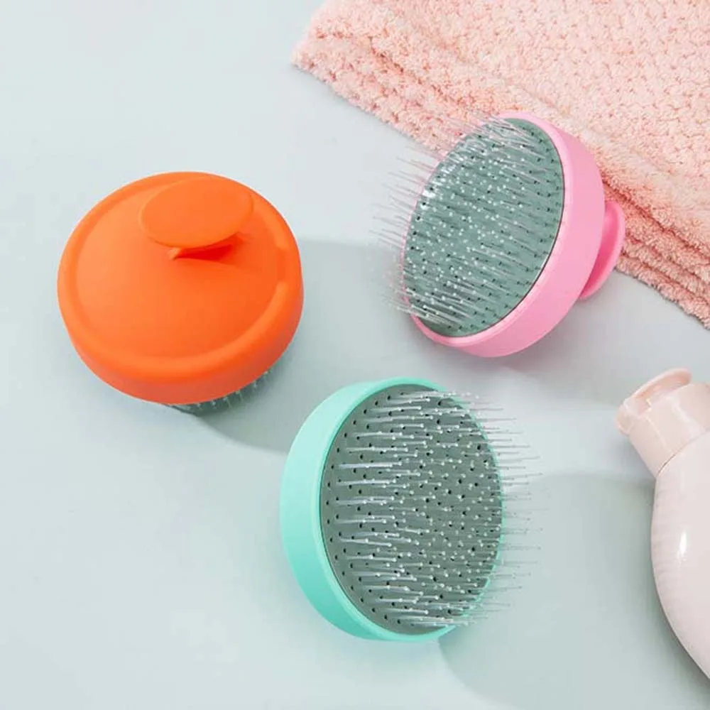 

Щетка для мытья волос, цветная расческа для мытья головы и душа, из АБС-пластика, розовая, для девушек