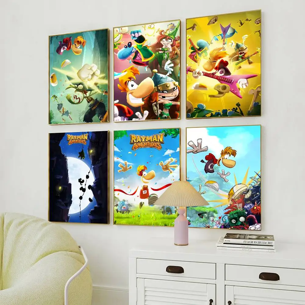 لعبة رائعة R-Rayman ملصق لوحة ذاتية اللصق غرفة المعيشة مكتب الديكور غرفة نوم المنزل الجدار ملصق يطبع #2