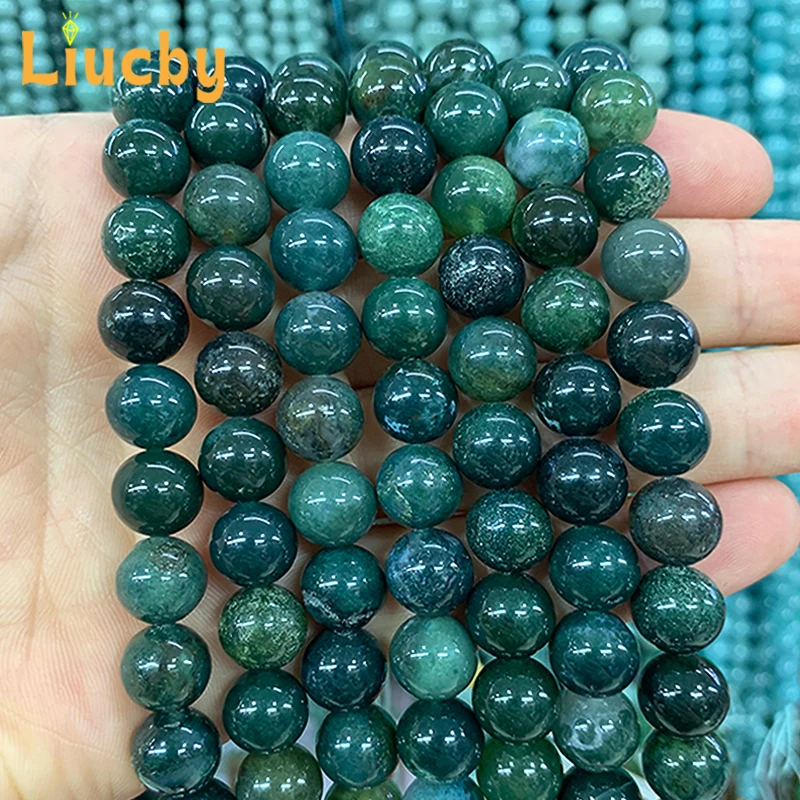 New models Natural Stone Water grass agate exquisite beads For Jewelry Making DIY anklet Handstring 15