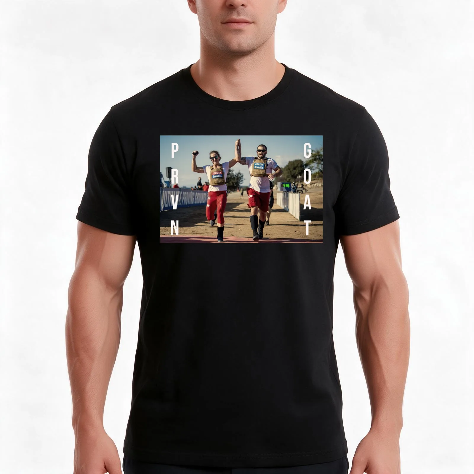 Tia-Clair Toomey and Mat Fraser - CrossFit - Proven - PRVN Greatest of All Time GOAT Color T-Shirt Summer Casual Cotton Tee