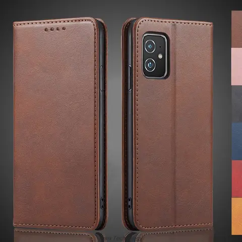 Magnetic attraction Leather Case for ASUS Zenfone 8 Zenfone8 ZS590KS Holster Flip Cover Case Wallet Phone Bags Capa Fundas Coque