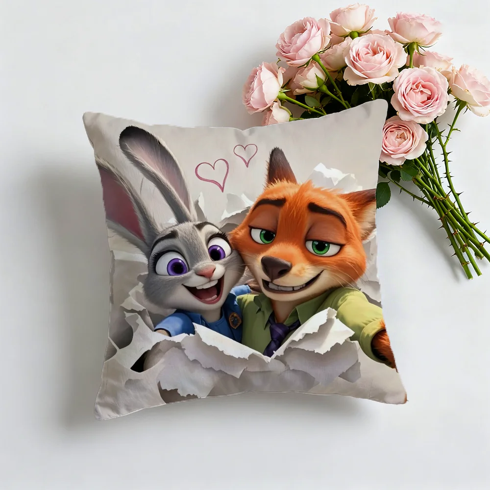 

Judy Nick Zootopia x kulechaowan Cushions Cover Decorative Pillow Covers Room Decoration HQ Sleeping Pillows Home Art