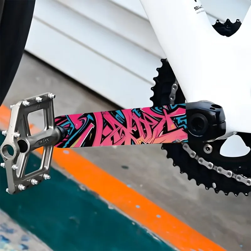 Set of 1 Pair: Custom Graffiti Bicycle Crank Decorative Stickers—Perfect for Bicycle Art Decorations