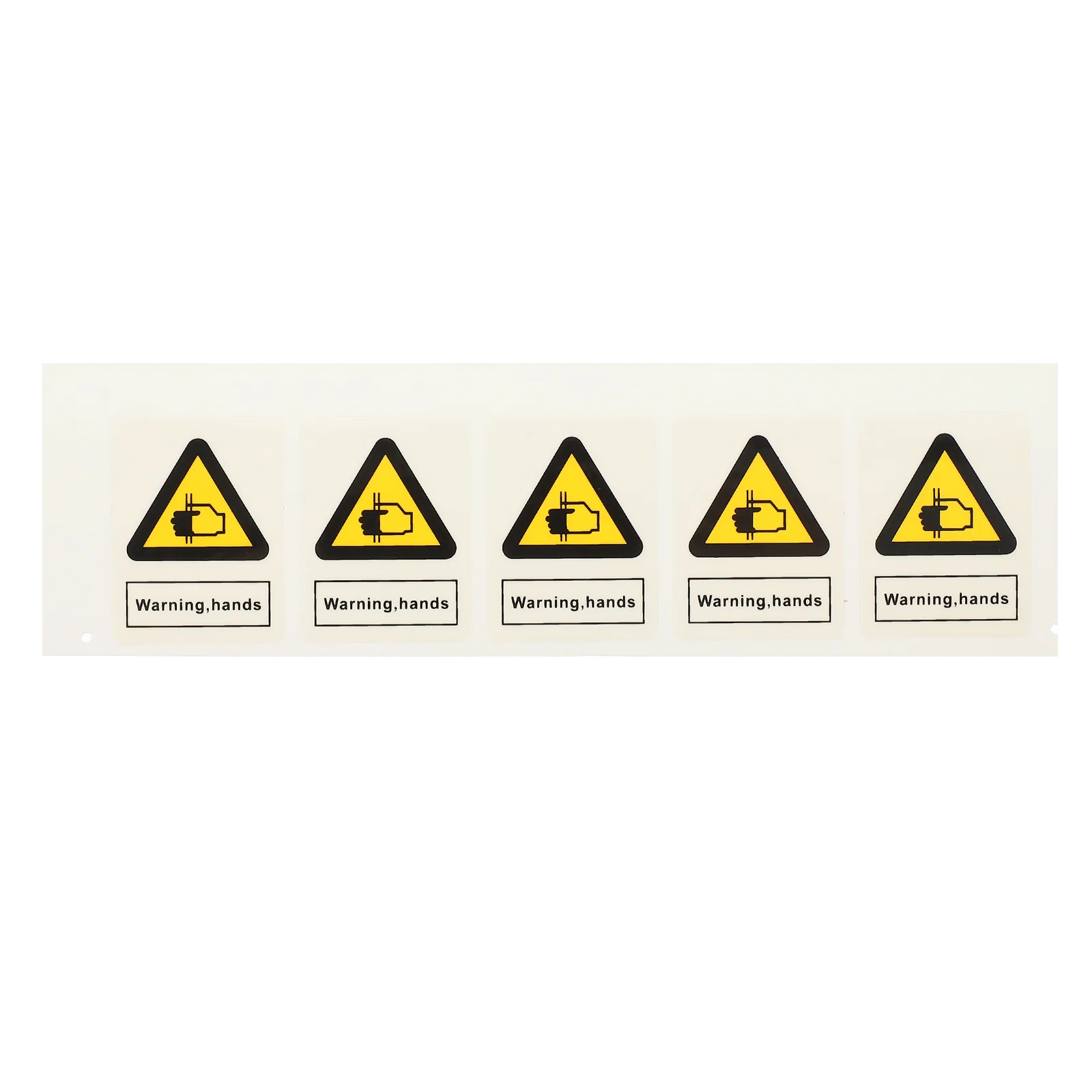 5 Pcs Mechanical Equipment Warning Labels Hand Crushing Decal Caution Signs Safety Decals Sticker Nail Stickers
