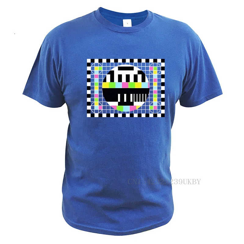 Die Big Bang Theory T Hemd Retro TV Test Bildschirm Mit Kein Signal T-shirt Sheldon Cooper Geek EU Größe Tees reine Baumwolle Weiche Tops
