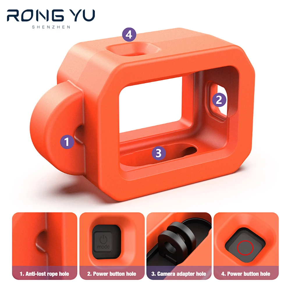 For Gopro Hero 11 10 9 Accessories Waterproof Diving Floating Floaty Case Frame Surfing Foam Float For Go Pro 12 Action Camera