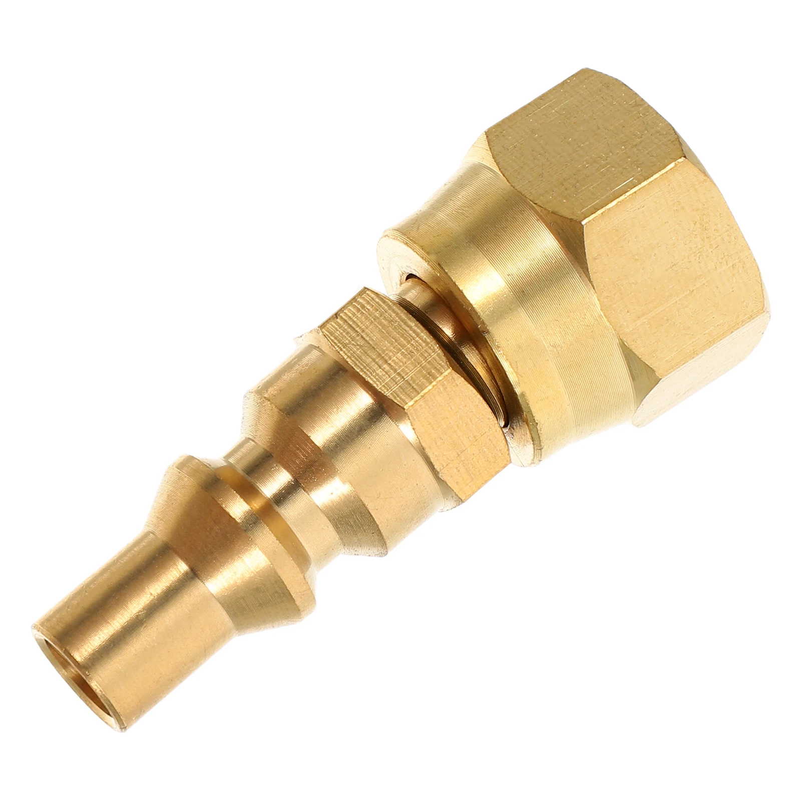 

Propane Quick Connect Adapter 1 4 inch to 3 8 Flare Brass Fitting RV Gas Appliance Connector Low Pressure Fittings