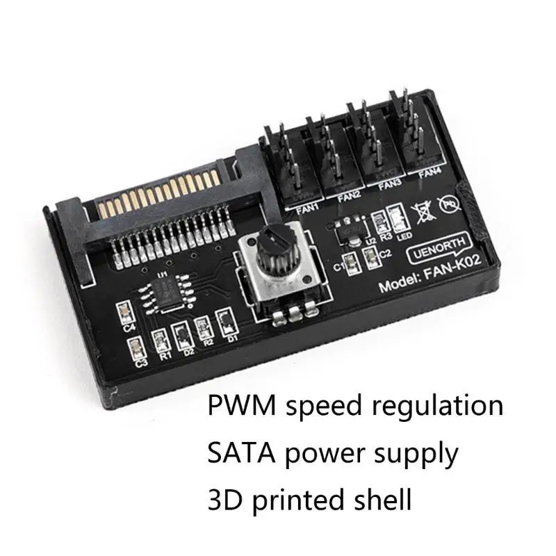 

31BA 4 Channel PWM Fan Speed Control Regulator Hubs for Servers Data Center Setups