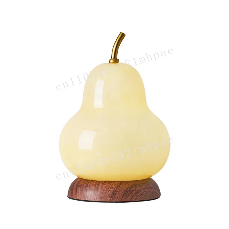 

Medieval French cream wind pear bedroom bedside eye protection desk lamp rechargeable touch atmosphere