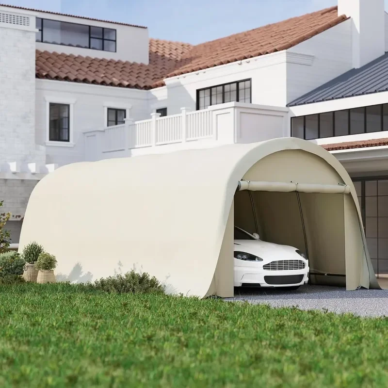 12 x 23.6 Heavy Duty Carport Portable Garage UPF50 Beige