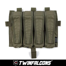 TW-M080 Delustering TwinFalcons Tactical Detachable Flap QUAD SMG Mag Pouches Panel for Plate Carrier Tactical Vest