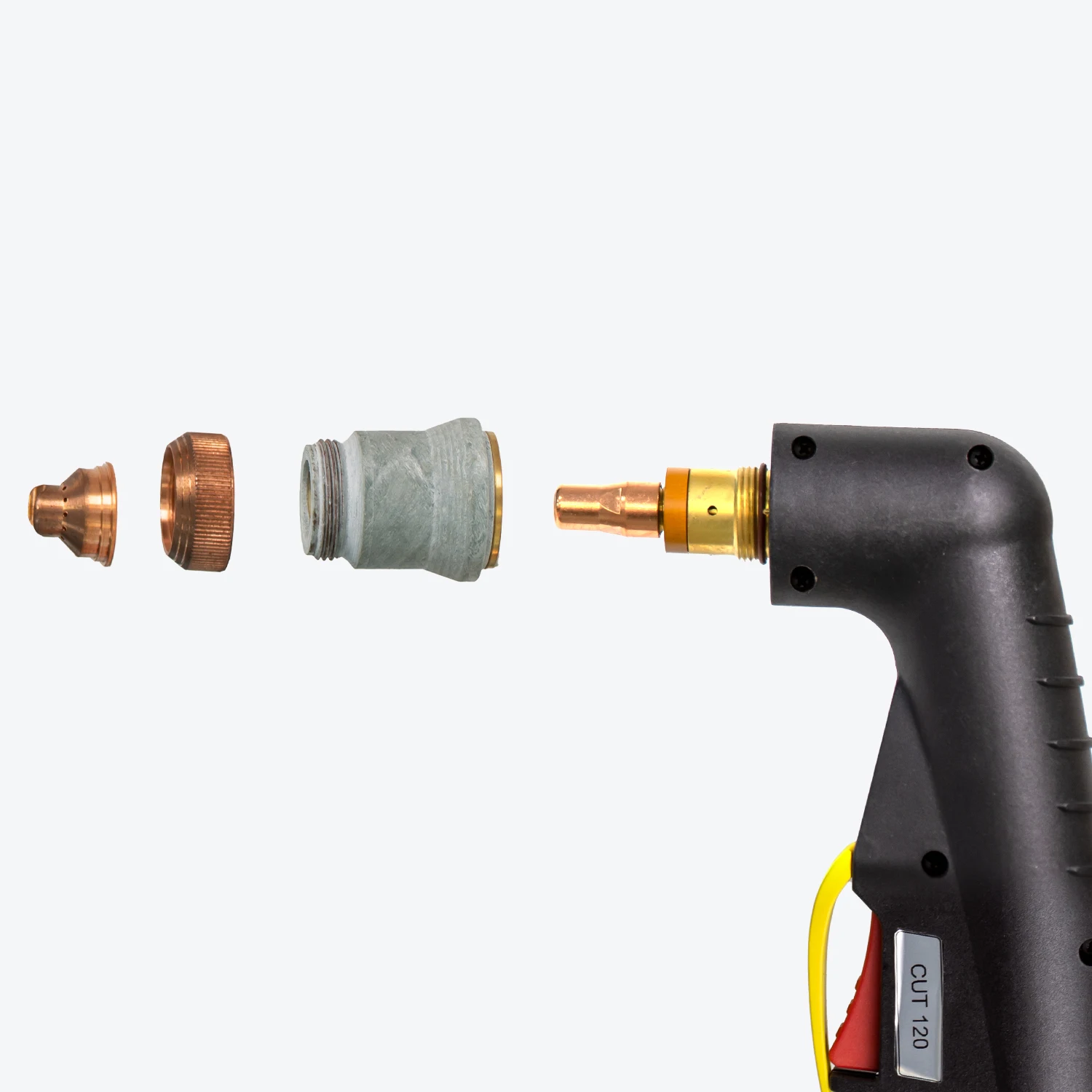 HITBOX CUT120 Handheld Plasma Cutting Torch - 6M Length, Central Plug, 120 Amp, None-H Frequency Mechanical Start