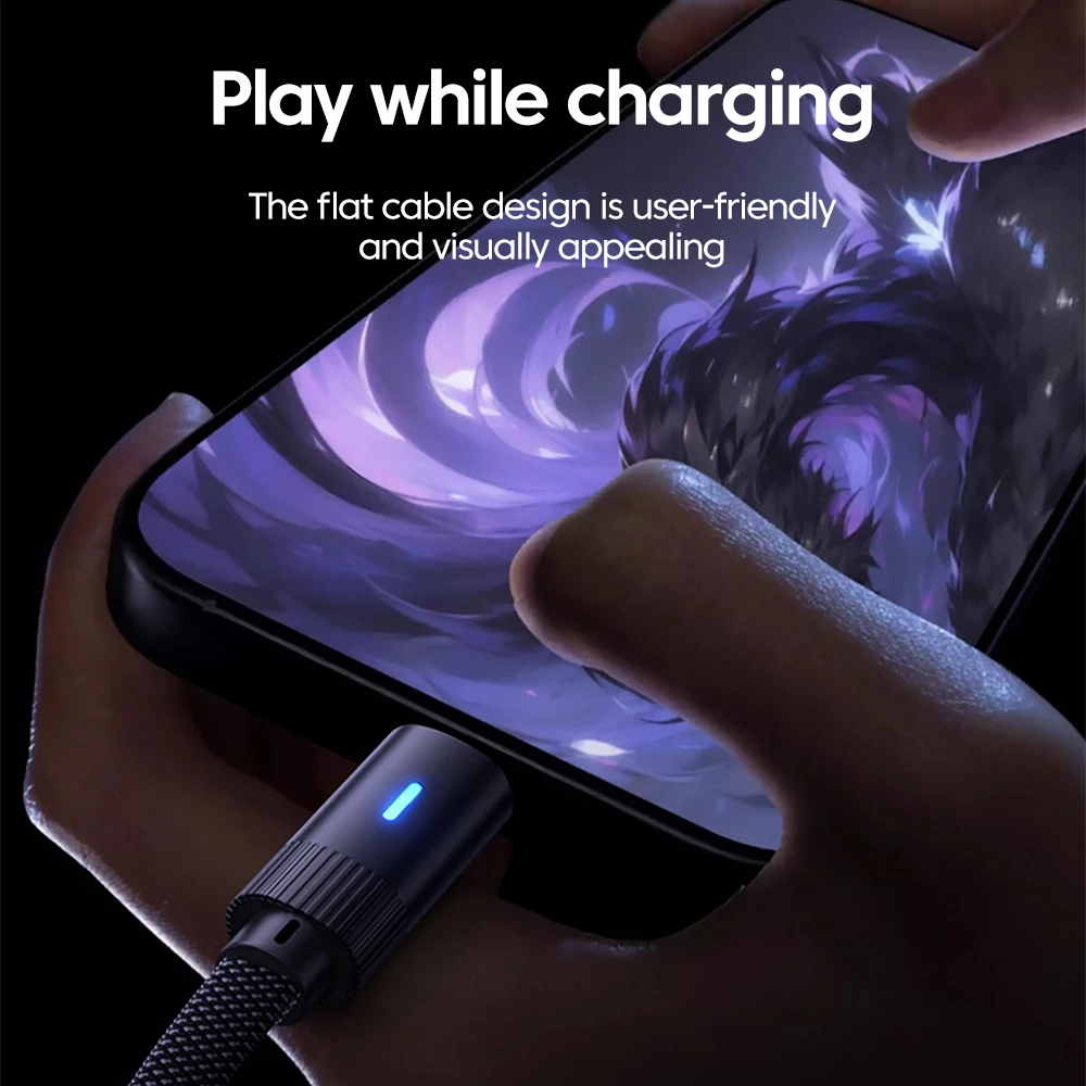 100W L-Shape Elbow Type C To Type C Cable Fast Charging USB C Braided Data Cable For Iphone 15-17 Samsung Huawei Xiaomi