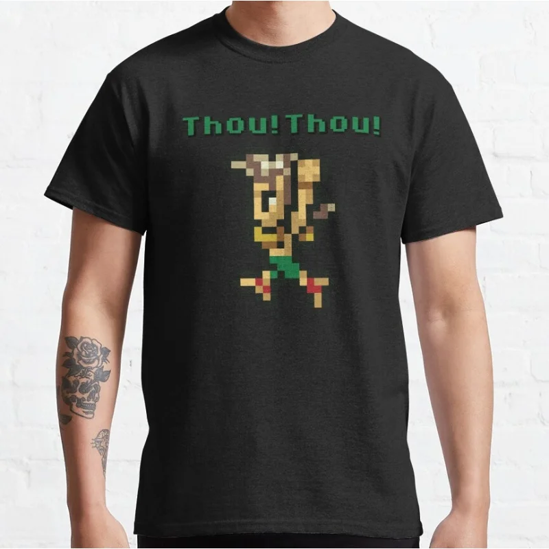 

Final Fantasy VI - Gau Thou! Thou! Gift t shirt for RPG gamer 100% cotton Printed Short Sleeve Graphic Clothes All size tops