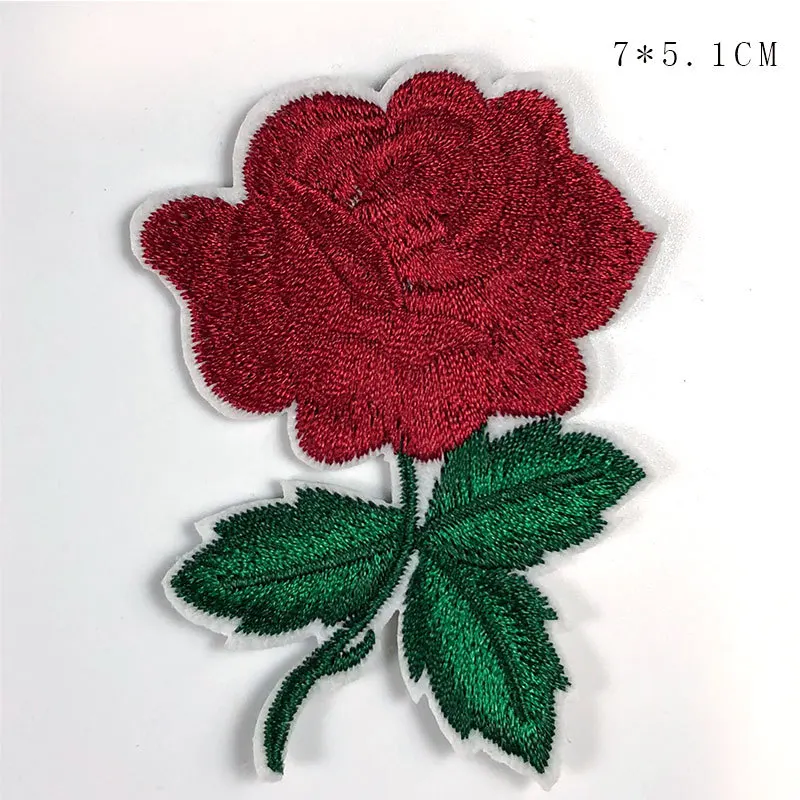 Exquisite High-end Flower patches Embroidered Rose Cloth Patch Clothing Accessories DIY Adhesive-backed Patch Are in Stock