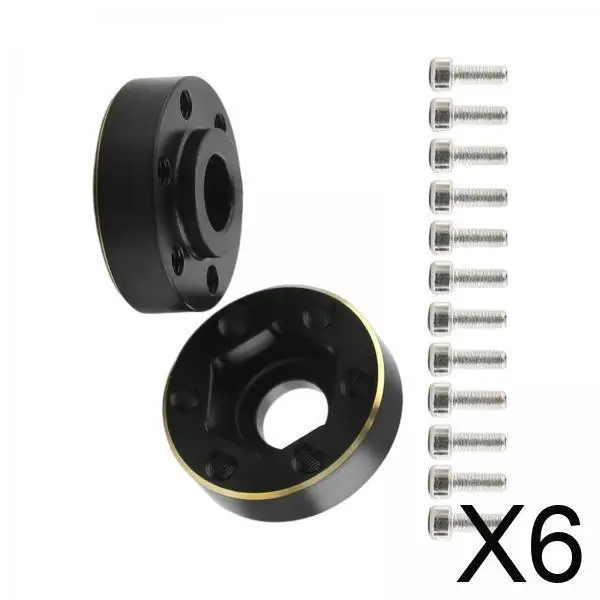 Radsechskantnabe, verbreiterter Adapter aus Messing für RC-Car im Maßstab 1: 10, 1,9 Zoll 2,2 Zoll Legierungs-Beadlock-Felgen-Upgrade