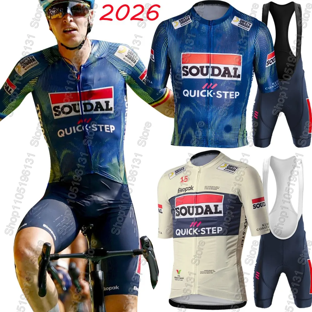 Conjunto de Camiseta de Ciclismo Soudal Quick Step 2026 Tour de Itália para Homens, Roupas de Verão, Camisetas para Bicicleta de Estrada, Calças de Ciclismo MTB Conjunto de Camiseta de Ciclismo Soudal Quick Step 2026 Tour de Itália para Homens, Roupas de Verão, Camisetas para Bicicleta de Estrada, Calças de Ciclismo MTB