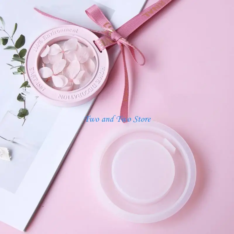 HX6F Oval-shape/Round Pendant Mold with Hole Silicone Mold for DIY Jewelry Making