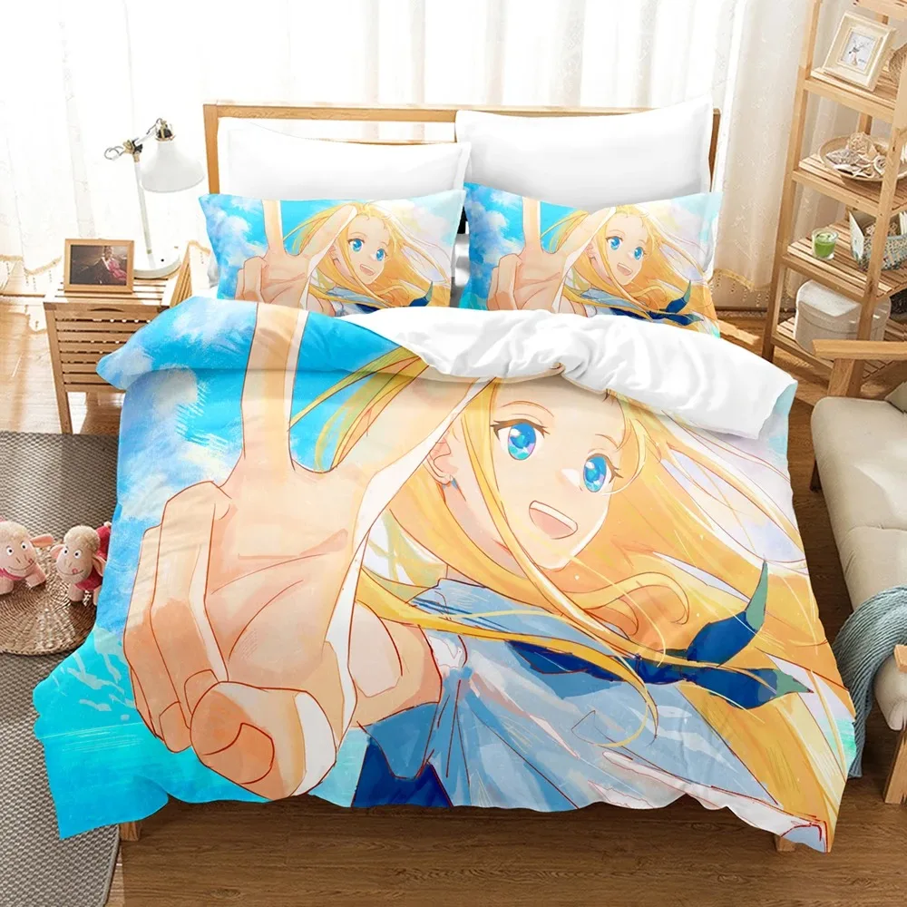 3D Printed Anime Summer Time Rendering Ushio Bedding Set Boys Girls Twin Queen Size Duvet Cover Pillowcase Bed Kids Adult