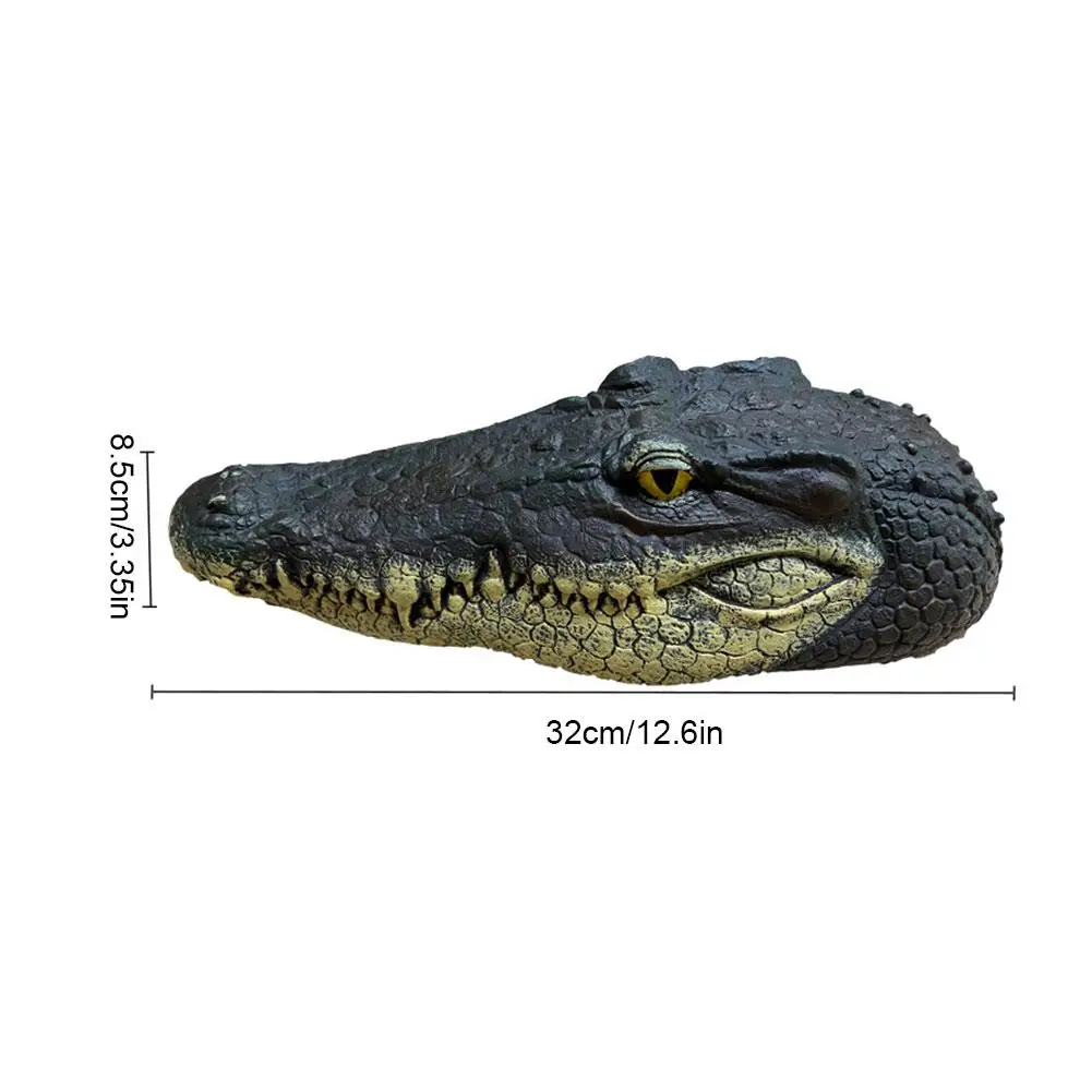 Pływająca głowa aligatora Symulowana głowa krokodyla Dekoracja zwierzęca Zewnętrzny staw na dziedzińcu Pływające ozdoby z żywicy zwierzęcej