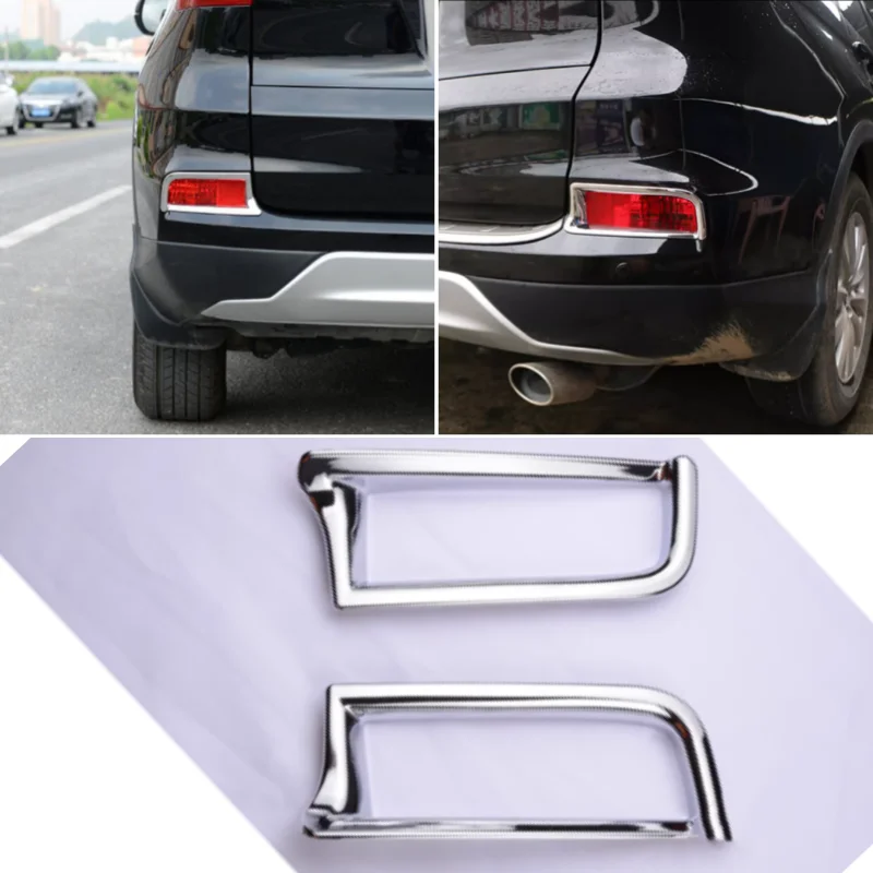 

For Honda CRV CR-V 2015-2016 Exterior Accessories Rear Fog Lights Lamps Eyelid Eyebrow Decoration Cover Trim Styling
