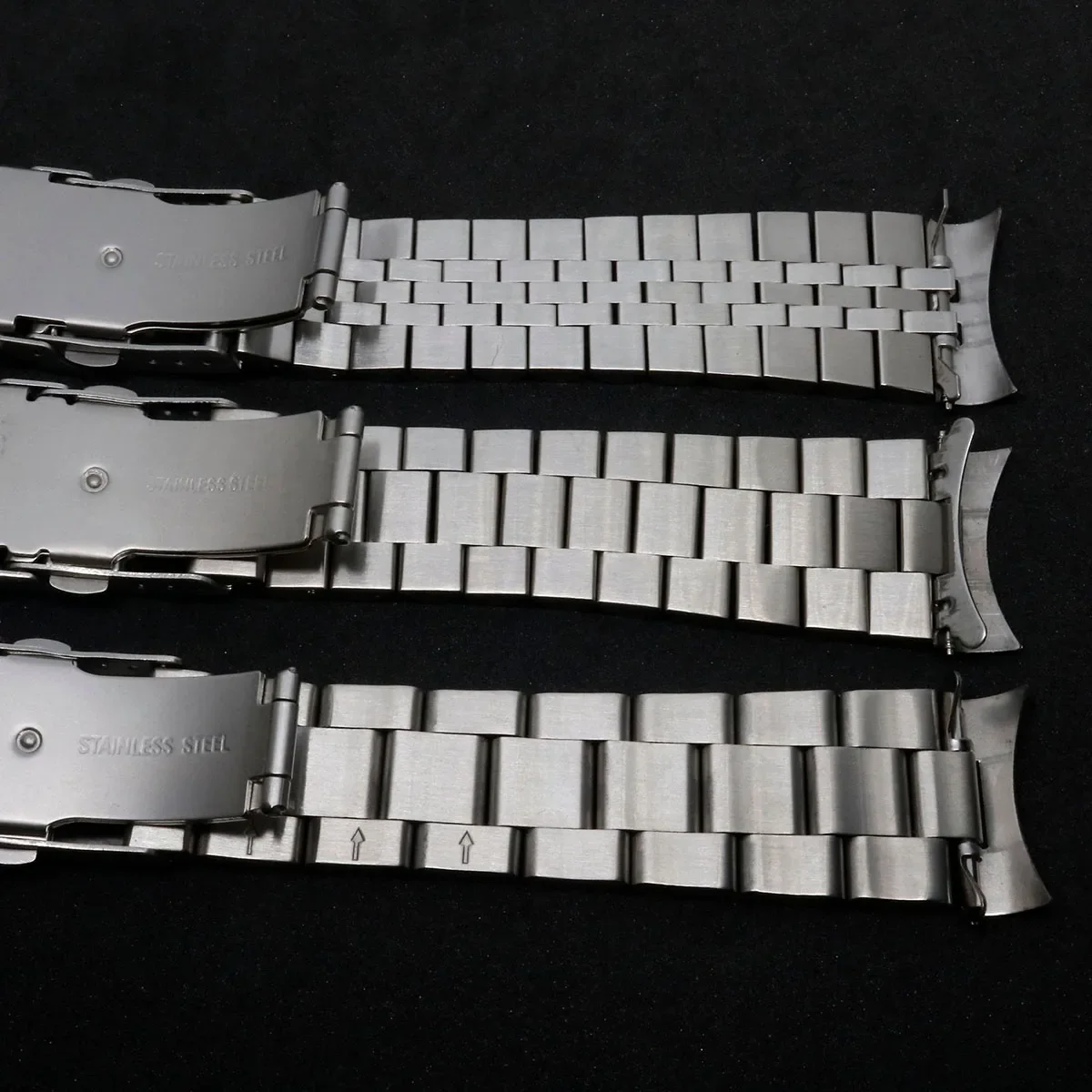حزام منحني لـ Seiko الفاخرة الصلبة الفولاذ المقاوم للصدأ حزام (استيك) ساعة 18/19/20/21/22/24/26 مللي متر قوس نهاية حزام الرجال ساعة اكسسوارات 2027 #2