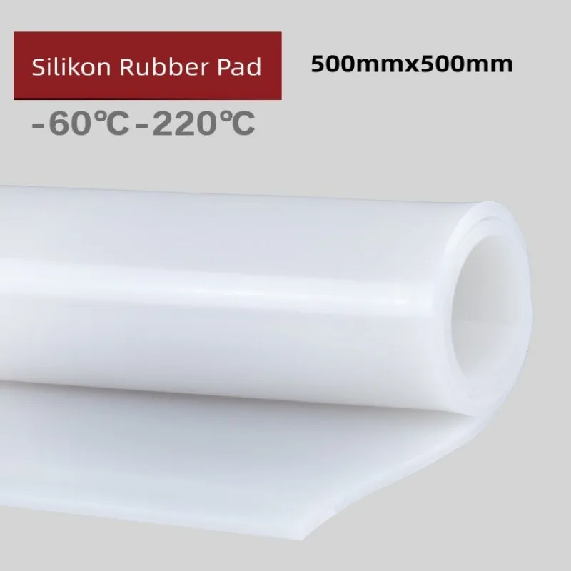 Silicone rubber sheet 500*500mm Clear Translucent Plate Mat High Temperature Resistance 100%  Rubber Flat Gasket Pad