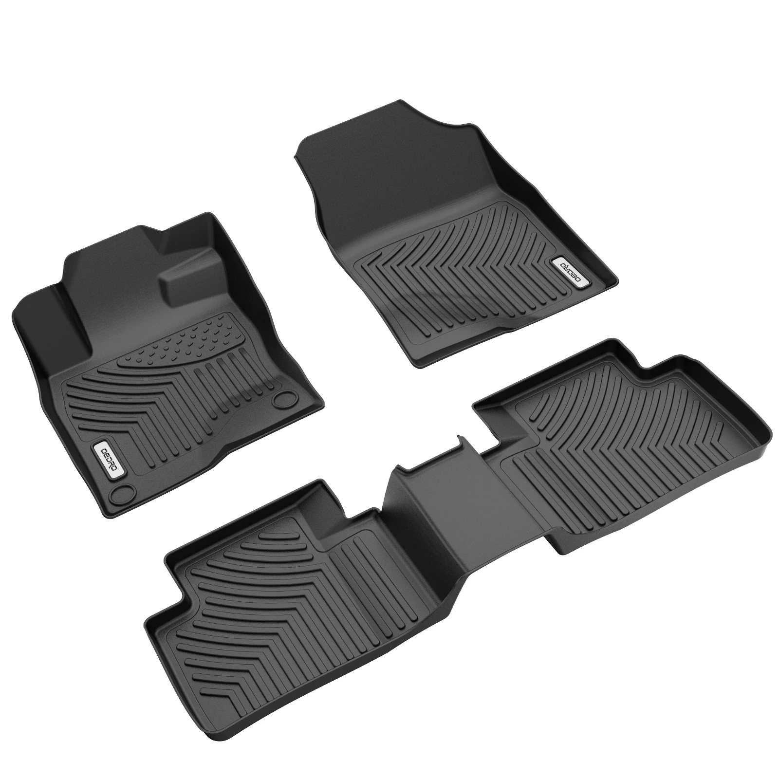 OEDRO Floor Mats Set for 2016-2021 Honda Civic Sedan Hatchback All Weather TPE Rubber  Front & Rear