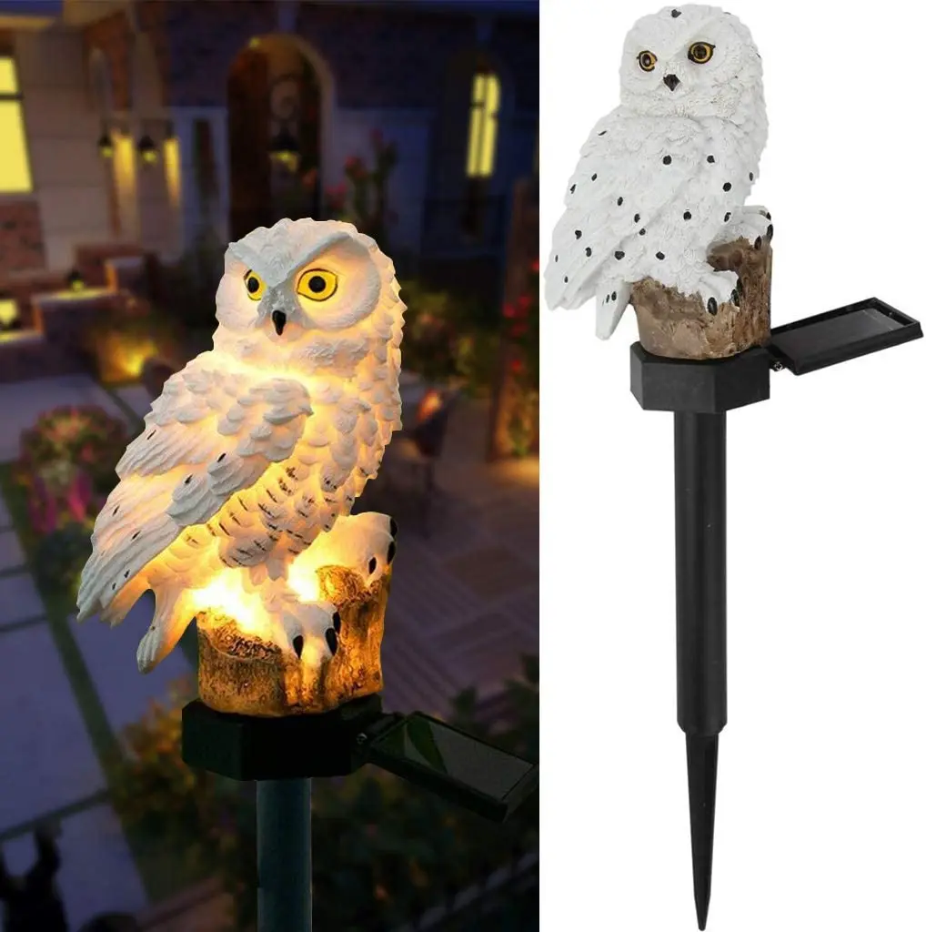 

Solar LED Lights Owl Figure Resin Garden Waterproof Decorations Lights Outdoor Yard Pathway Outside Patio Lawn Decor Solar Lamp