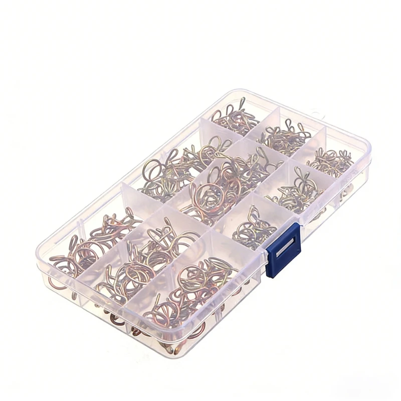 250pcs 5-14mm Metal Spring Hose Clamp Set Fuel Water Air Line Pipe Clips for Motorcycle Car Boat Repair