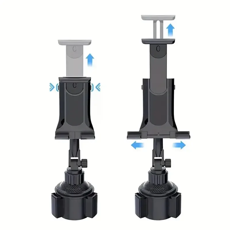 Car Tablet Stand Cup Slot 360 Adjustable and Rotatable Smartphone Cup Holder 270 Tilt Bar Triangular Base Mount Tools