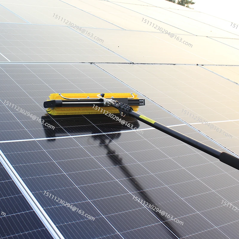 

Solar panel rotary cleaning robot brush manual electric water drying roller brush