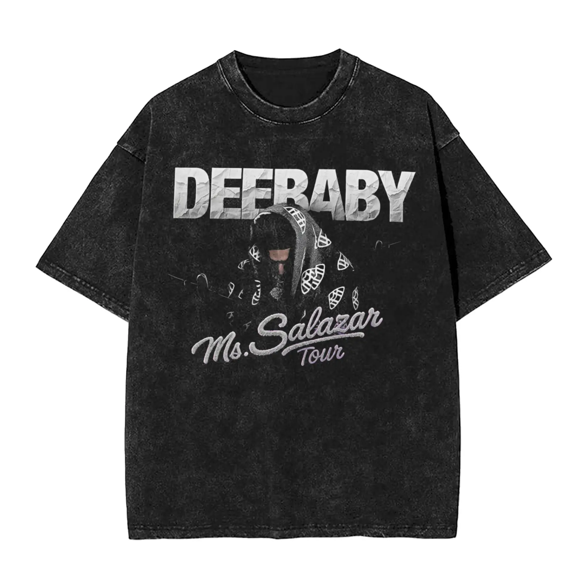 

Harajuku Washed Shirt DEEBABY 2025 Outfit Vintage T-Shirts Oversize Rapper Streetwear Cotton Summer Tops Tees