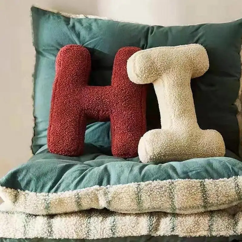 Letter Pillow Soft Initial Alphabet Cushion Decorative English Letters Pillow A To Z Initial Letter Pillow For Living Room Sofa