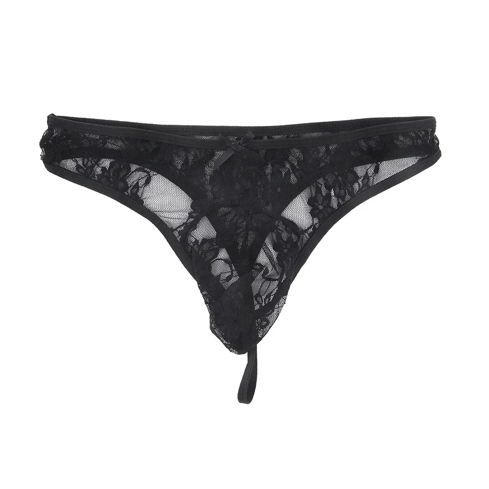 

For Night For Sleep Men Lace Underwear Low Waist Thongs Breathable Low Waist Men's Underwear Nightwear Regular Length
